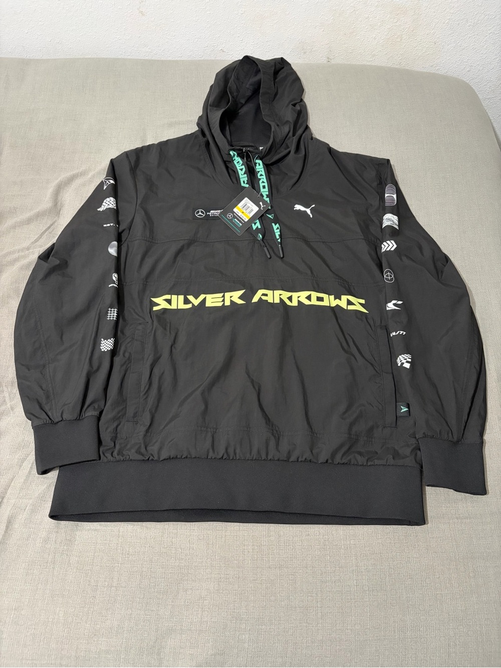 Puma Mercedes AMG Petronas Silver Arrows Windbreaker Jacket